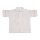 Polkas & Stripes Pink Elephant White Night Suit