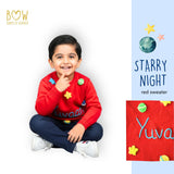 Boys Customised Starry Night Sweater - Red