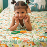 Zookeeper Forest Echoes Bedsheet And Shams Set