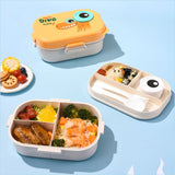Little Surprise Box,Orange Big Eye Dino 2 decker Lunch Box for Kids