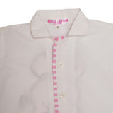 Polkas & Stripes Pink Elephant White Night Suit