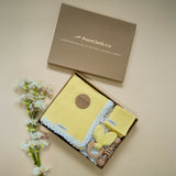 Organic Muslin Baby Swaddle/Blanket With Lace | Mellow yellow