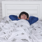 To The Moon And Beyond Glow In Dark Blanket