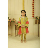 Pankhuri By Priyanka Golden Yellow Dhoti Set