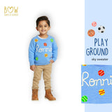 Boys Customised Playground Sweater - Sky