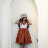 Mamarill Girls A Rust-Orange Frock
