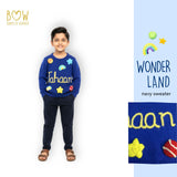 Boys Customised Wonderland Sweater - Navy