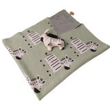 Favori Baby Blanket With Zebra Design And Zebra Toy, 100% Cotton Knitted