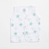 Aariro Muslin Jabla set - Mint Smiley Star (2 Pcs)