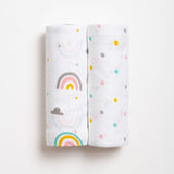 Aariro Muslin Swaddle - Follow the Rainbow