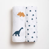 Aariro Muslin Swaddle - Little Dino