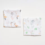 Aariro Muslin Jabla set - Tropical flamingo (2 Pcs)
