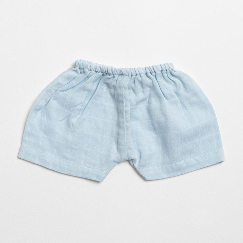 Aariro Muslin Shorts - Blue Pink