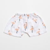 Aariro Muslin Shorts - Tropical flamingo