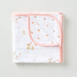 Aariro Reversible Muslin Blanket - Honey Bunny