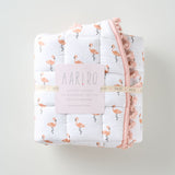 Aariro Round Playmat - Tropical Flamingo