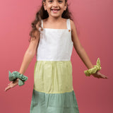 Mamarill Girls Meadow Mist Color Block Dress