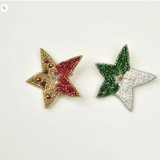 Little Pink Llama Guiding Star-Green-Brooch