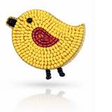 Little Pink Llama Bird-Yellow-Brooch