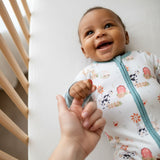 Bubz Bamboo Baby Zipsuit - Two-way zip sleepsuit - Barn