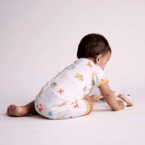 Bubz Bamboo Baby Romper - Soft Breathable Two-Way Zip - Beach