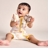 Bubz Bamboo Baby Romper - Soft Breathable Two-Way Zip - Beach