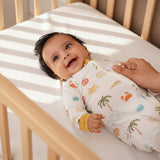 Bubz Bamboo Baby Zipsuit - Two-way zip sleepsuit - Beach