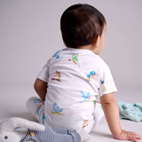 Bubz Bamboo Baby Romper - Soft Breathable Two-Way Zip - Tiny Tweets