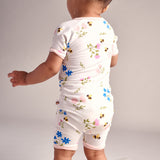 Bubz Bamboo Baby Romper - Soft Breathable Two-Way Zip - Blossoms