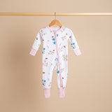 Bubz Bamboo Baby Zipsuit - Two-way zip sleepsuit - Blossoms