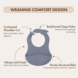 Dodo Baby Silicone Catch-All Bib Blue