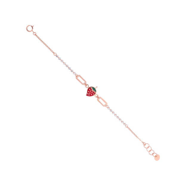 Gold Strawberry Bracelet for Kids