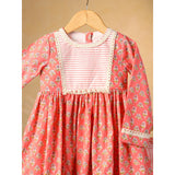 Casa Ninos Peach Floral Sharara Set