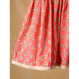 Casa Ninos Peach Floral Sharara Set