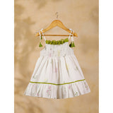 Casa Ninos Tie Shoulder Smocked Floral Dress