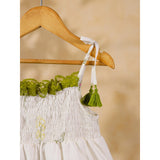 Casa Ninos Tie Shoulder Smocked Floral Dress