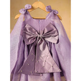 Casa Ninos Purple Crush Dress With Fall Sleeves