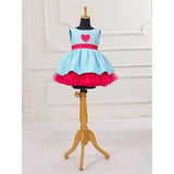 Casa Ninos Heart Embellished Blue Dress
