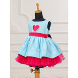 Casa Ninos Heart Embellished Blue Dress