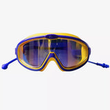 Navy & Yellow Anti-Fog UV Protection Leakproof Swim Goggles for Kids, 7–15 Years