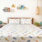 Zookeeper Chasing Cars And Clouds Bedsheet And Shams Set