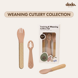 Dodo Baby Silicone Cutlery Set Pink