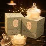 Crystal Blooms Tulip Glass Candle