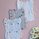 Newborn Jabla | Handwoven Mull Cotton | Jamdhani Elegance | Set of 3 | Boys