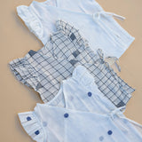 Newborn Jabla | Handwoven Mull Cotton | Jamdhani Elegance | Set of 3 | Girls