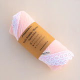 Organic Muslin Baby Swaddle/Blanket With Lace | Soft Pink Dream Wrap