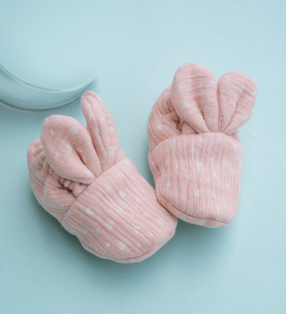 Bunny Booties - Pink Heart