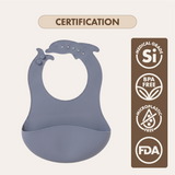 Dodo Baby Silicone Catch-All Bib Blue