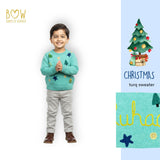 Boys Customised Christmas Sweater - Turquoise