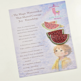 Little Pink Llama Watermelon-Hair Clip